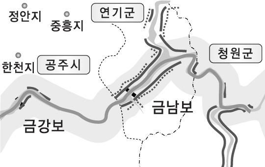 금강 살리기 대덕구 반영 구간.