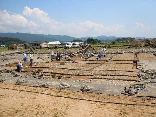 일본 아스카 유적 복원작업