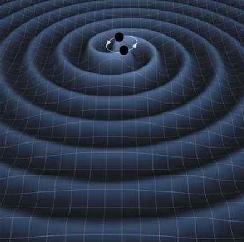 두 개의 블랙홀로부터 발생되는 중력파에 대한 모식도 그림(위쪽)과 LIGO Livingston 중력파 검출기.  사진=NASA GSFC· www.ligo.org 제공