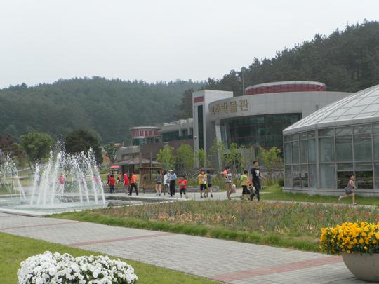 고추박물관 앞 야외물놀이 시설.