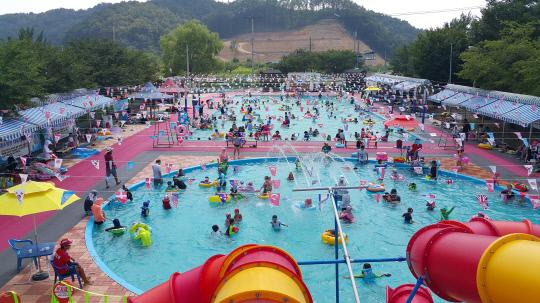세종시는 오는 15일부터  동시 입장 800명이 가능한 고복자연공원 야외수영장을 개장한다. 사진=세종시 제공
