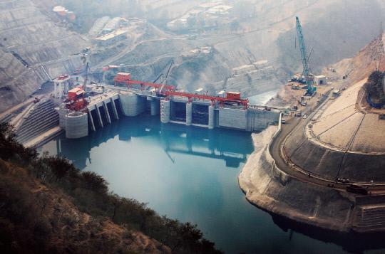 2016년 11월 2일 파키스탄 파트린드댐 건설사업 전경. 사진=K-water 제공
