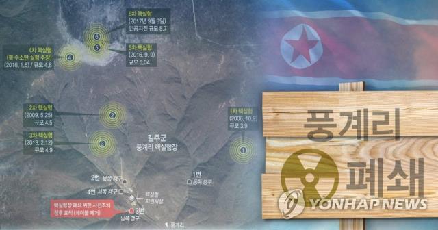 북한 풍계리 핵실험장 폐쇄 징후 포착(PG) [연합뉴스]