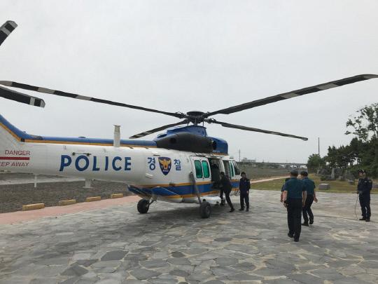 보령경찰서는 충남청 항공기를 활용해 등산로 및 도서지역에 대한 항공순찰을 실시했다. 사진=보령서 제공
