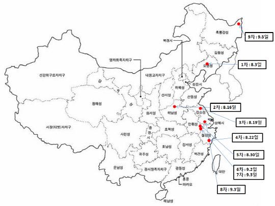 중국 내 아프리카돼지열병(ASF) 발생 상황. 자료=농림축산식품부 제공
