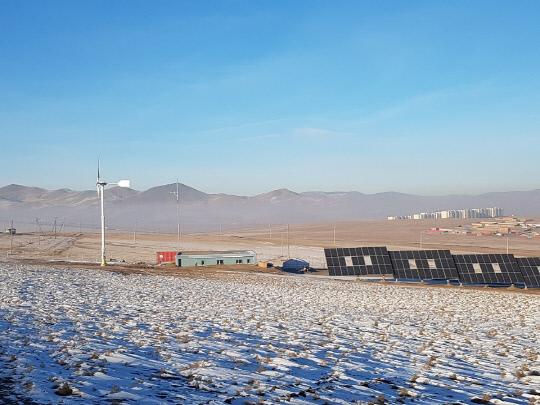 몽골 친환경에너지타운 신재생 설비 시험 현장 전경. [사진=삼원밀레니어]
