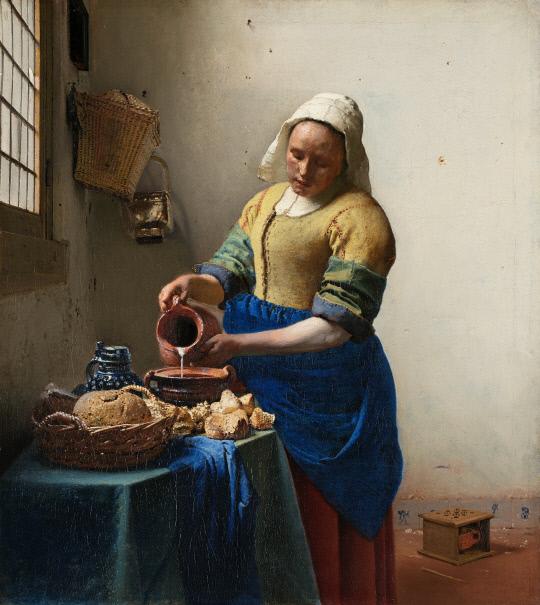 베르메르(Johannes Vermeer) `우유를 따르는 여인` 1657-1658년, Oil Paint on Canvas, 45.5 × 41 cm, Rijksmuseum, Amsterdam, the Netherlands
