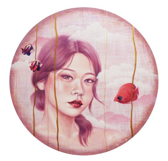 박지혜, self-consciousness, 40x40cm, Acrylic on canvas, 2019
