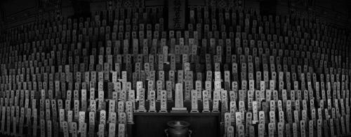 경남 합천원폭피해자복지회관 위령각에 안치된 일본 히로시마 피폭자 위패. 2019년 촬영. 세로 240cm* 가로 600cm