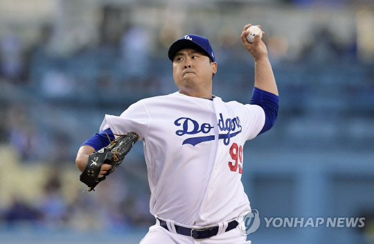 류현진(LA다저스)이 1일(한국시간) 한국인 빅리거로 역대 4번째 MLB 올스타전에 이름을 올렸다. 사진=연합뉴스
