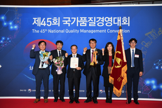 국방과학연구소(ADD)는 13일 서울 코엑스에서 열린 제45회 국가품질경영대회에서 국가품질혁신상 인재개발 부문 대통령상을 수상했다. 사진=ADD 제공
