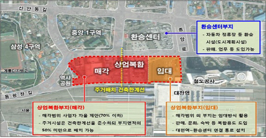 대전역세권 개발계획. 사진=한국철도 제공
