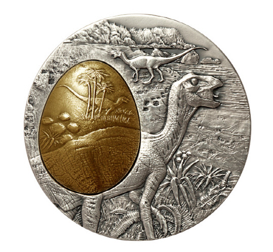 한반도 공룡 코리아노사우루스 보성엔시스 기념메달. 사진=한국조폐공사 제공
