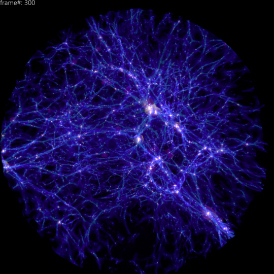 HR5의 한 원시 은하단 내 은하들의 분포 모습. 사진 한국과학기술정보연구원 제공
