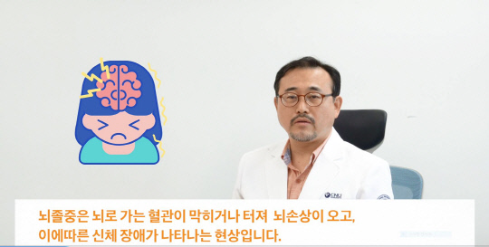 세종충남대병원이 뇌졸중 예방 동영상을 제작했다. 사진=세종충남대병원 제공
