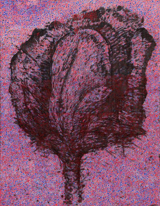 herb-red heart 5 /145.5x112.1cm, oil,ink on canvas, 2020
