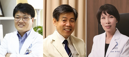 왼쪽 사진부터 박태준, 김만수, 성진실 교수
