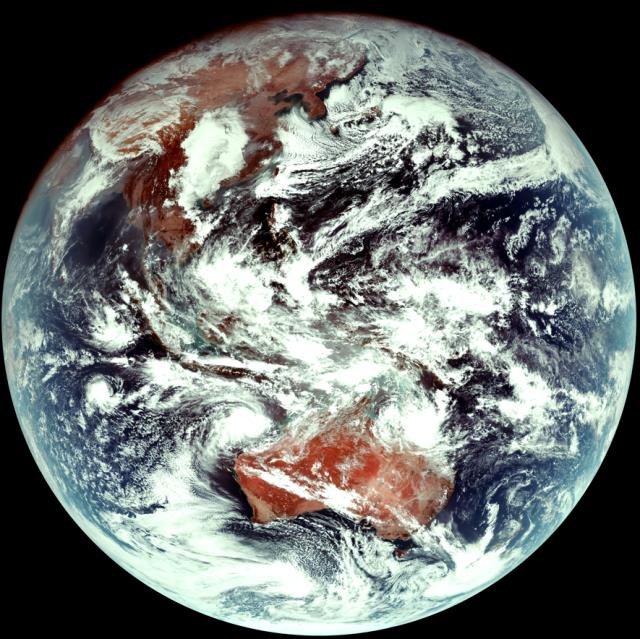 천리안위성 2A호가 촬영한 지구. 사진=한국항공우주연구원 제공