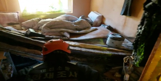 12일 오후 4시 16분쯤 화재가 발생한 대전 동구 정동의 한 숙박업소. 사진=대전소방본부 제공
