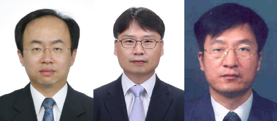 김용석 특허법원장(왼쪽부터)과 양태경 대전지법원장, 함종식 대전가정법원장.
