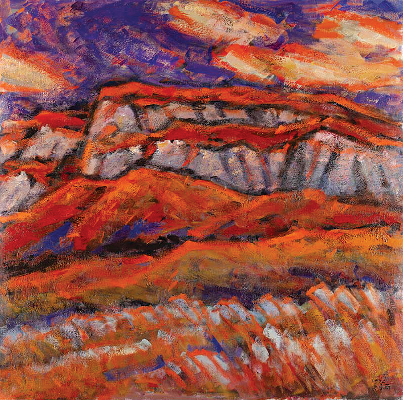 적상산, 1992, 캔버스에 유화, 162x162cm, KAM(KAIST 미술관) 제공