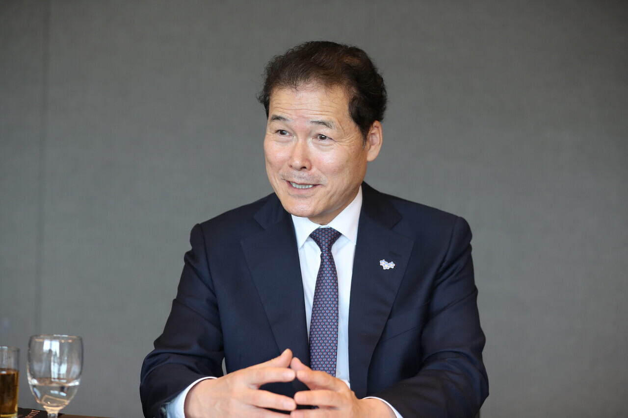 김영호 통일부 장관은 10일 대전 인터시티호텔에서 대전일보와 인터뷰를 통해 "항상 통일은 언제든지 이뤄질 수 있다는 생각을 하고, 거기에 준비를 하는 것이 필요하다"고 강조했다. 김영태 기자