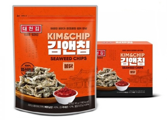 보령의 대천김(주)가 생산, 판매하는 김 스낵 .