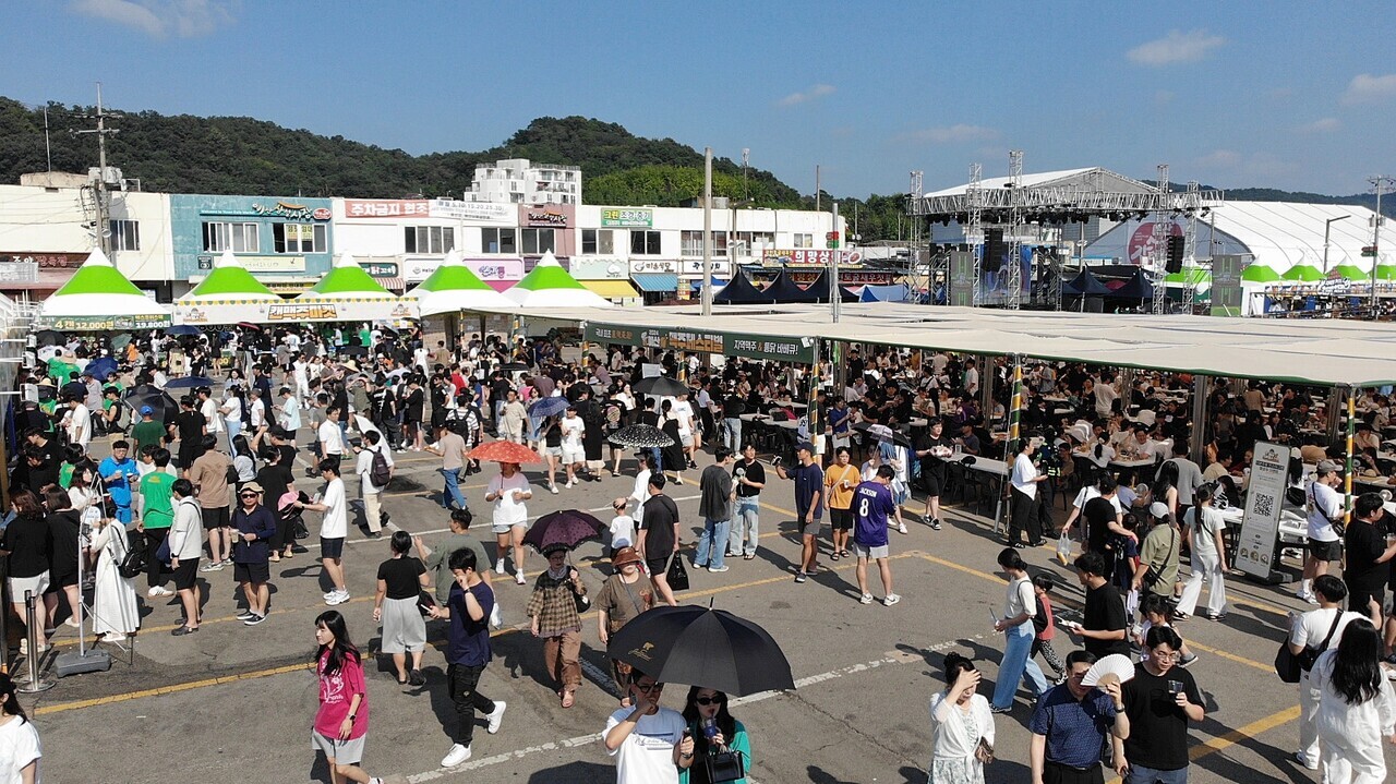 사진=예산재래시장에서 열린 제2회 예산 맥주페스티벌 전경