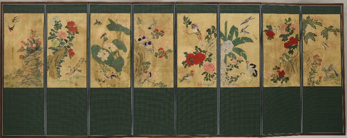 남계우 작 '화조도 병풍'. 남정일헌의 종조부인 남계우는 그의 백년해로를 축원하는 의미로 꽃과 새를 그려 혼수로 선물했다. 문희순 문학박사·충청문화연구소 연구교수