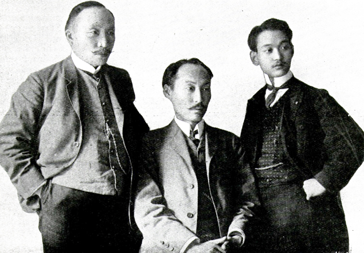 헤이그 만국평화회의의 기관지 만국평화회보 1907년 7월5일자에 실린 특사단의 사진. 왼쪽부터 이준 이상설 이위종. 사진=독립기념관