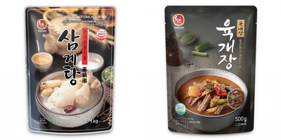 교동식품 삼계탕 굥동식품 육계장. 사진=교동식품 제공