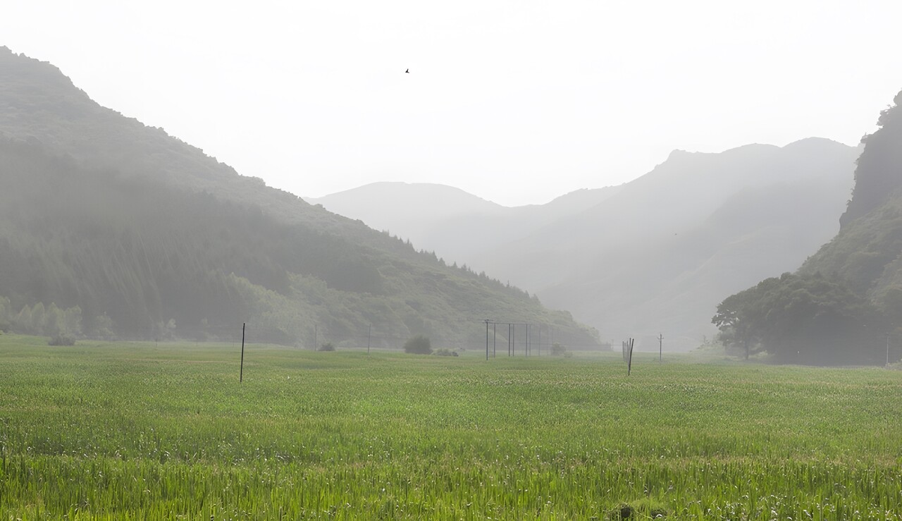 신팔균 장군이 일제의 사주를 받은 중국군의 습격을 받고 싸우다 순국한 요녕성 신빈현 왕청문 홍승수고 절벽바위 전경. 사진=독립기념관