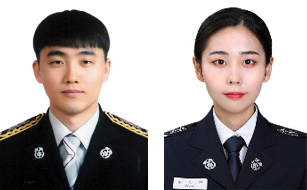 박정승 소방위(왼쪽), 정소현 소방장