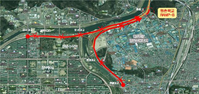 대전 원촌육교 쪽 지나는 사람들 필독! 한 달간 교통 지옥 예상